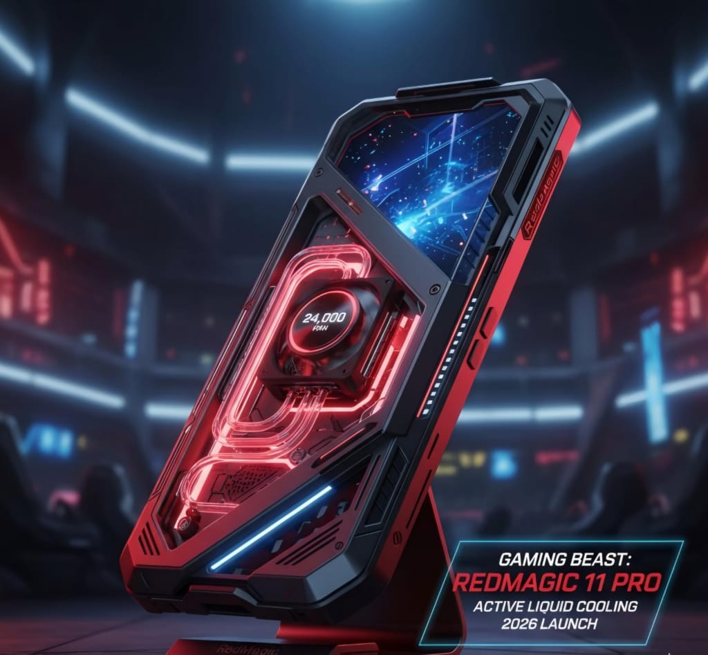 Gaming Beast: RedMagic 11 Pro Launches with Active Liquid Cooling & 24,000RPM Fan (2026)